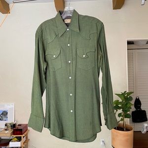 spur apple valley - Vintage Western Green Dress Shirt Men's Size Small
